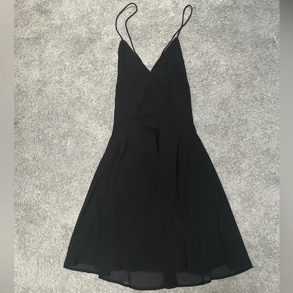 ASOS DESIGN Formal SemiFormal cami strappy mini skater dress  Black - Picture 5 of 6